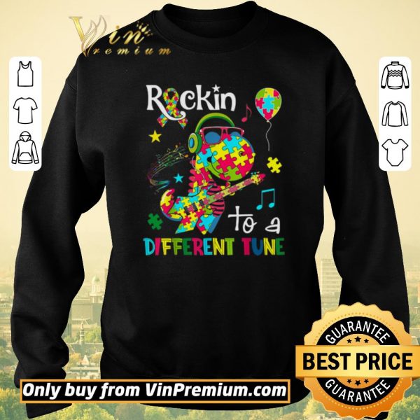 Official Dragon Autism Awareness Rockin To A Different shirt sweater