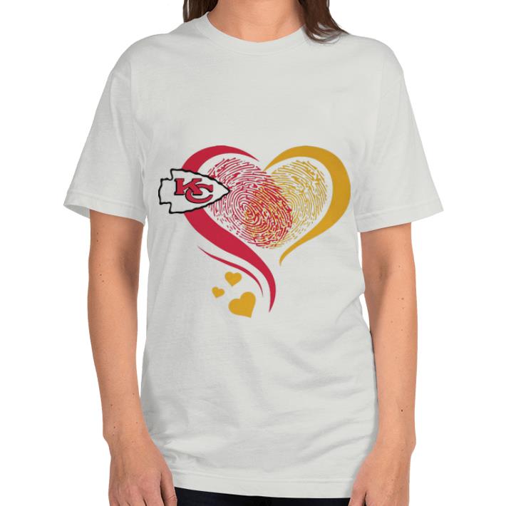 Official Kansa City Chief Heart Fingerprint shirt 4 - Official Kansa City Chief Heart Fingerprint shirt