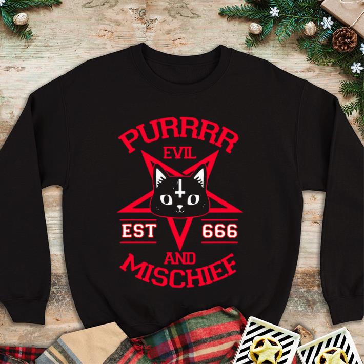 Premium Purrrr Evil Est 666 And Mischief Devil Cat Occult Satanic Pentagram shirt 4 - Premium Purrrr Evil Est 666 And Mischief Devil Cat Occult Satanic Pentagram shirt