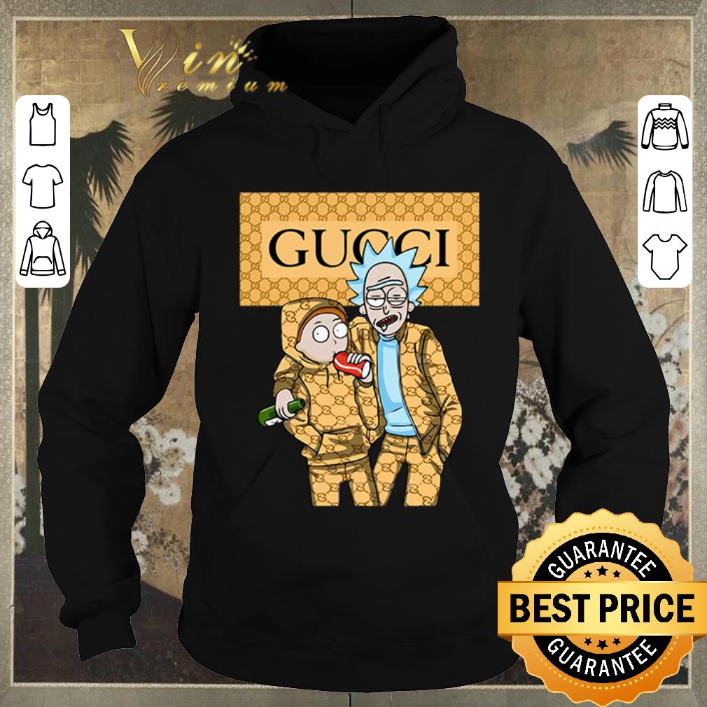 Premium Rick and Morty wearing Gucci shirt sweater 4 - Premium Rick and Morty wearing Gucci shirt sweater
