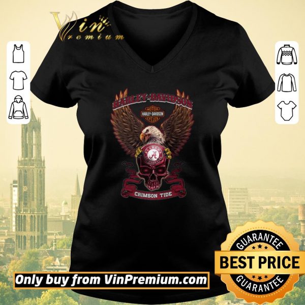 Premium Skull Motor Halley Davidson Cycles Alabama Crimson Tide shirt sweater