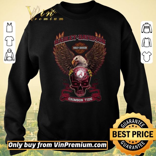 Premium Skull Motor Halley Davidson Cycles Alabama Crimson Tide shirt sweater