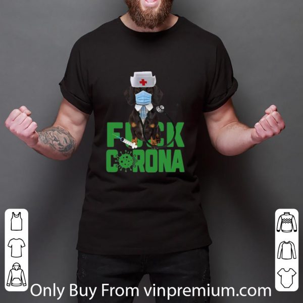 Nice Dachshund Doctor Face Mask Fuck Corona shirt
