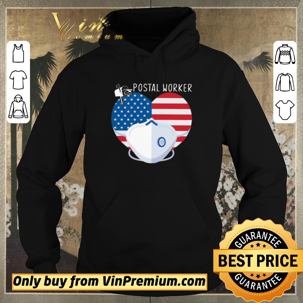 a511f6c8 premium heart american flag mask postal worker shirt sweater 4 - Premium Heart American Flag Mask Postal Worker shirt sweater