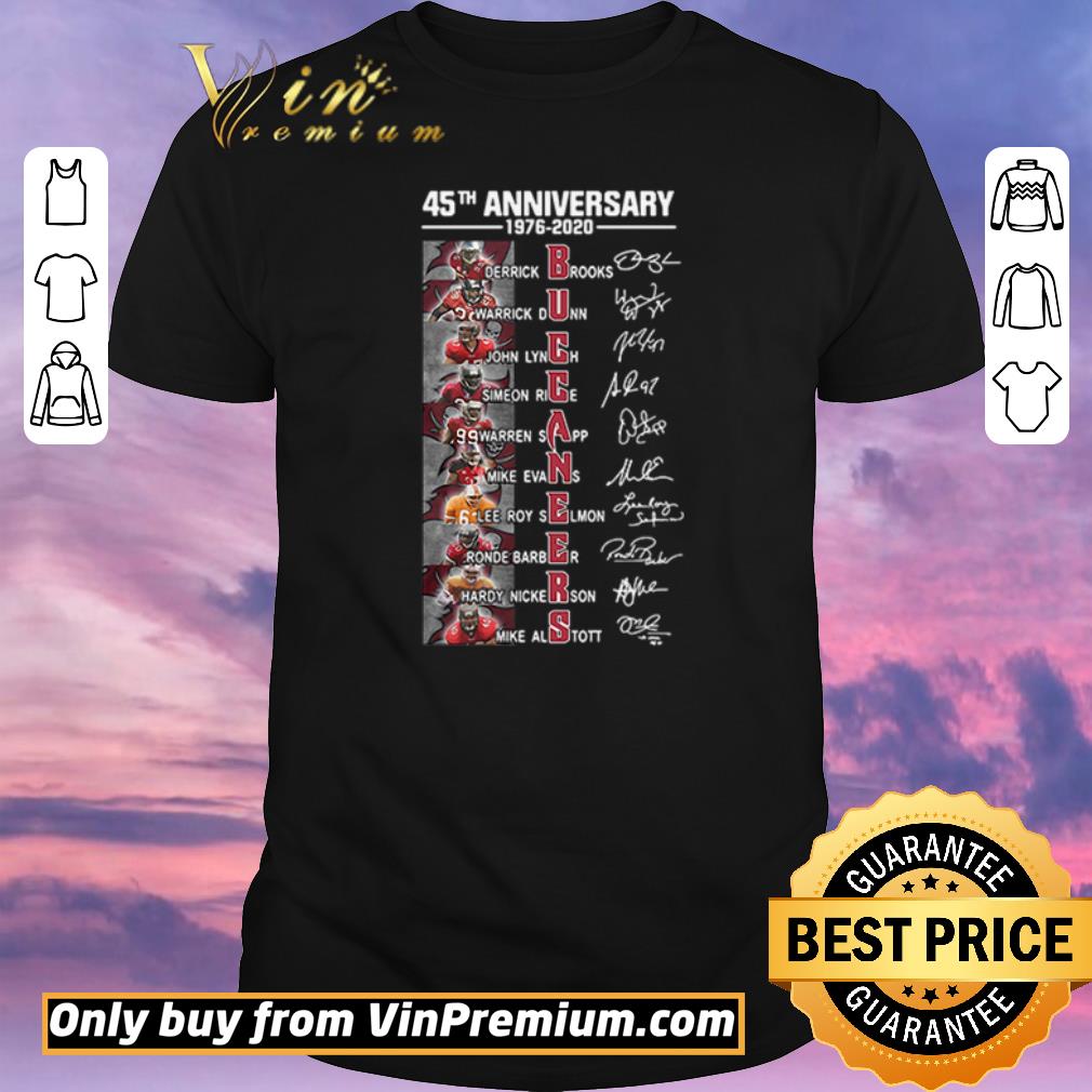 Official Tampa Bay Buccaneers 45th anniversary 1976 2020 players signatures shirt sweater