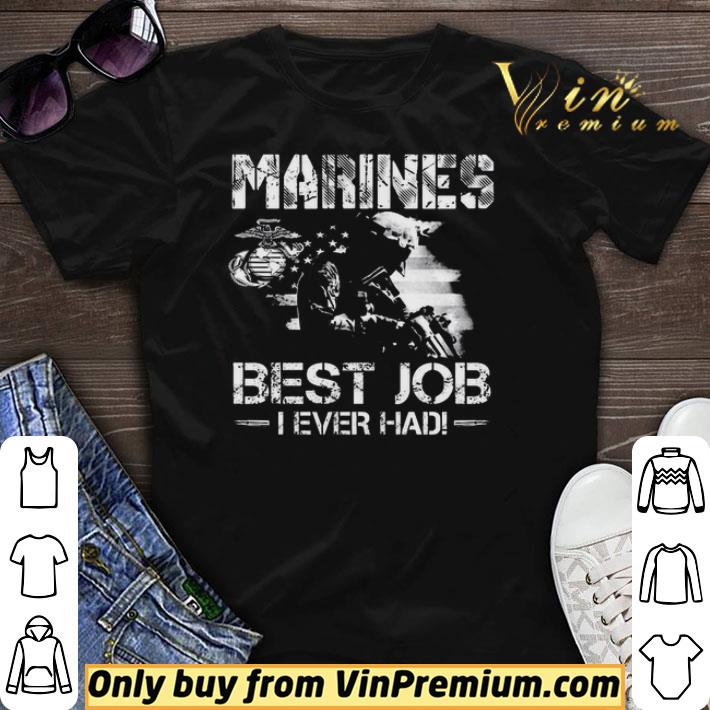 Marines Best Job I Even Had Ega Marines American Flag shirt sweater