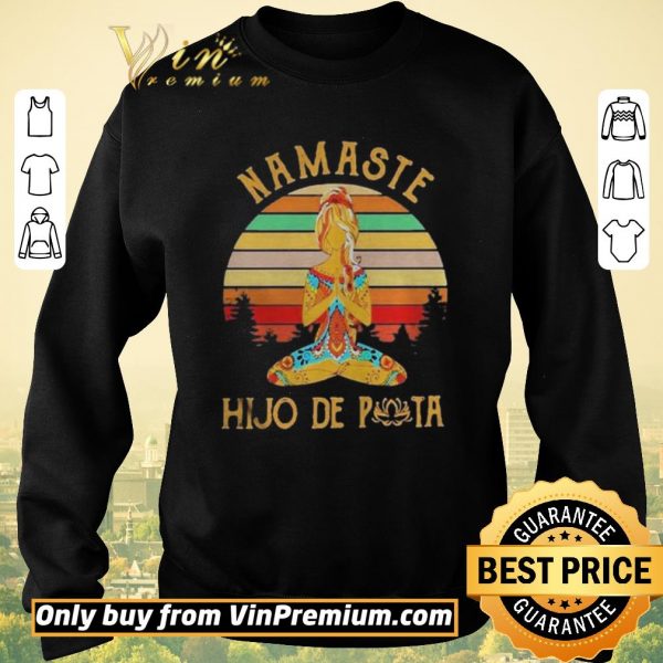 Top Yoga Namaste hijo De puta Vintage sunset shirt sweater