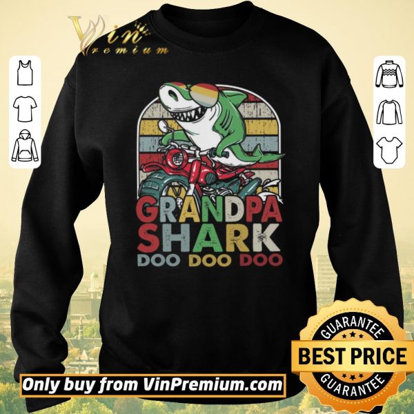 Premium Grandpa Shark Motor Bike Doo Doo Vintage shirt sweater
