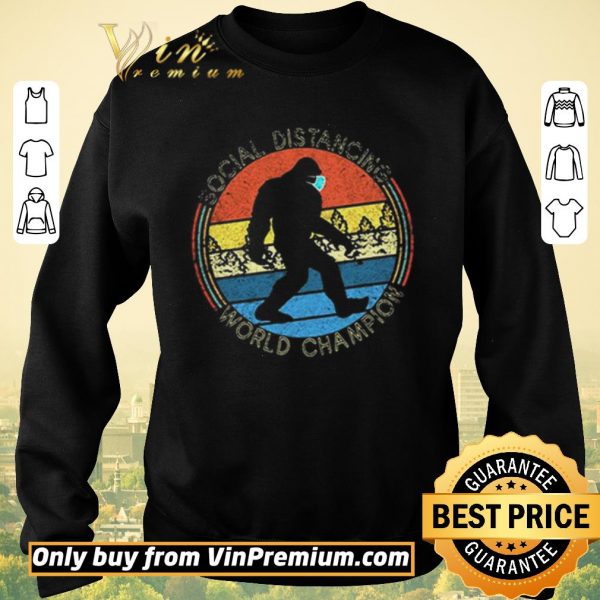 Funny Vintage Social Distancing World Champion Sunset shirt sweater