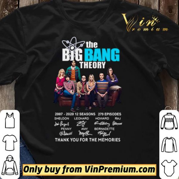 The Big Bang Theory thank you for the memories signatures shirt sweater