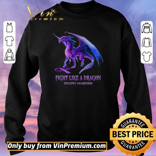 Premium Fight Like A Dragon Epilepsy Awareness shirt sweater