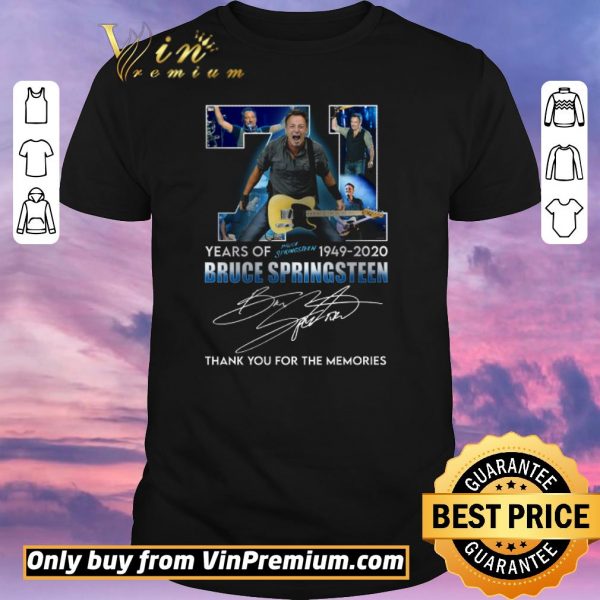 Pretty 71 Years Of 1349 2020 Bruce Springsteen Signature Thank You For The Memories shirt sweater