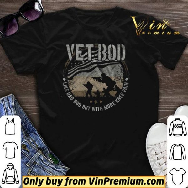 Vetbod Like Dad Bod But With More Knee Pain American Flag shirt sweater