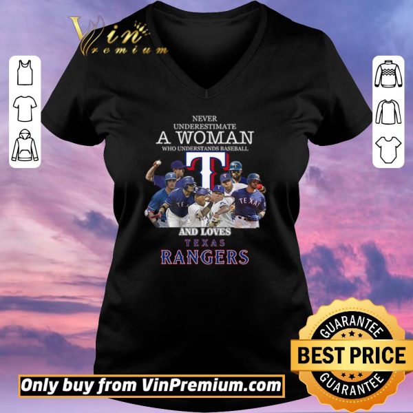 Funny Never underestimate a woman who understands baseball and loves Rangers shirt sweater