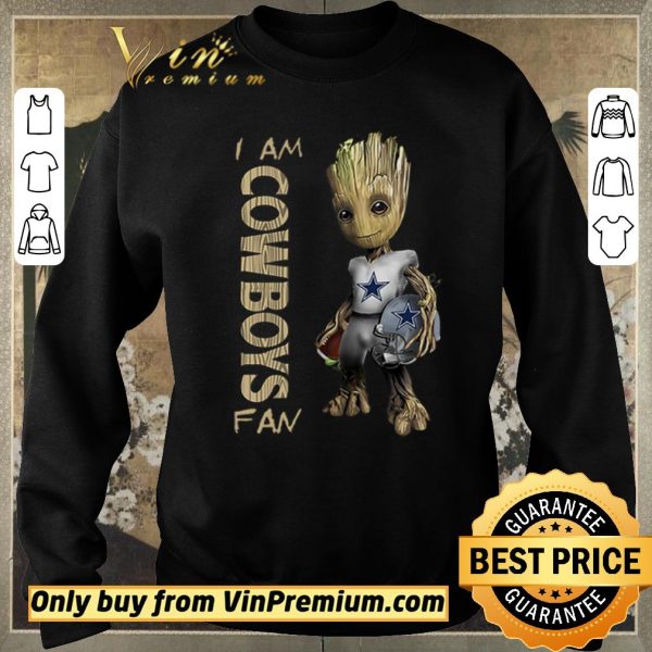 Hot Baby Groot I am Dallas Cowboys Fan shirt sweater