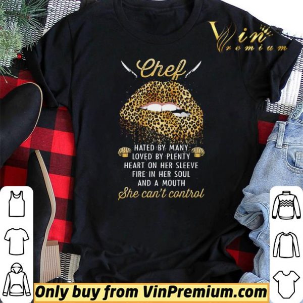 Lips Leopard Chef Hated By Many Loved By Plenty Heart On Her Sleeve shirt sweater