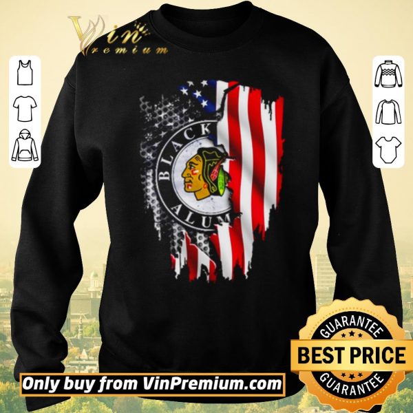 Funny Chicago Blackhawks Alumni American flag independence day shirt sweater