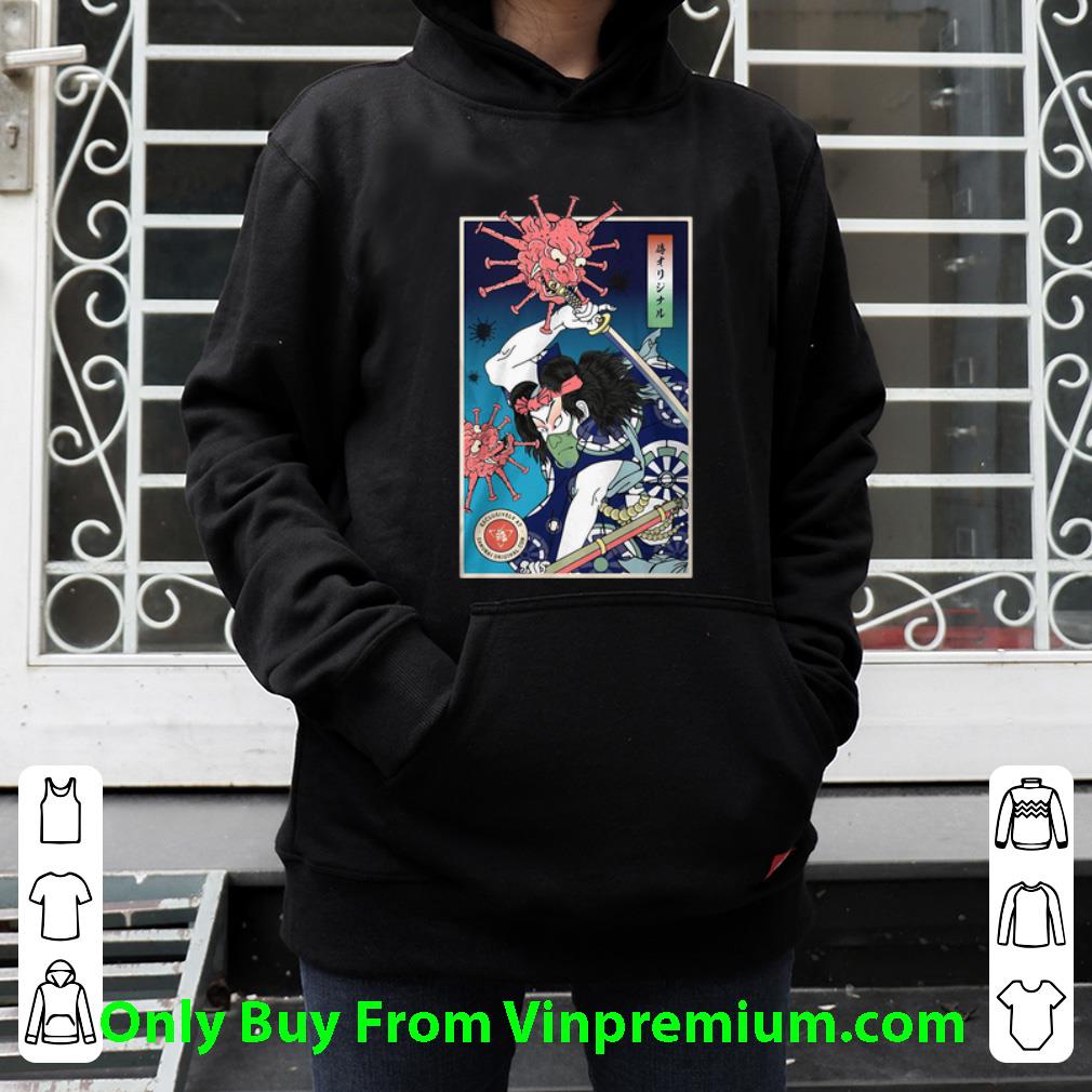 d03e5d86 top japanese samurai fight coronavirus demon shirt 4 - Top Japanese Samurai Fight Coronavirus Demon shirt