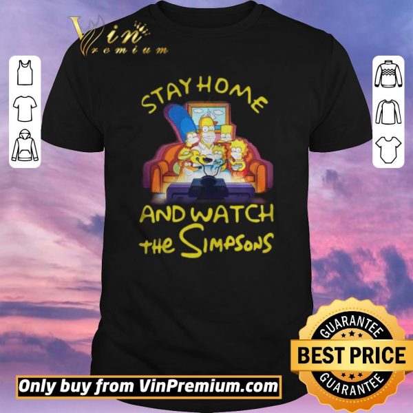 Top Stay home and watch the Simpsons on the sofa shirt sweater