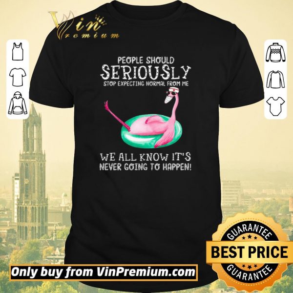 Premium Nurse Flamingo Mask People Should Seriously Stop Expecting Normal From Me shirt sweater