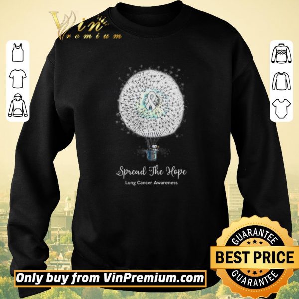 Nice Snoopy Spread The Hope Lung Cancer Awareness shirt sweater
