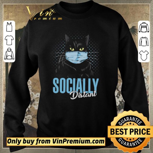Official Black Cat Mask Socially Distant Coronavirus shirt sweater