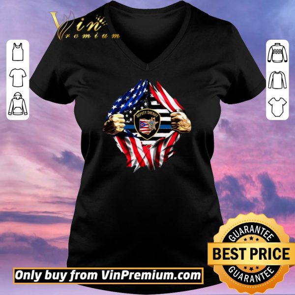 Awesome Deputy Sheriff Ohio Badge American Flag shirt sweater