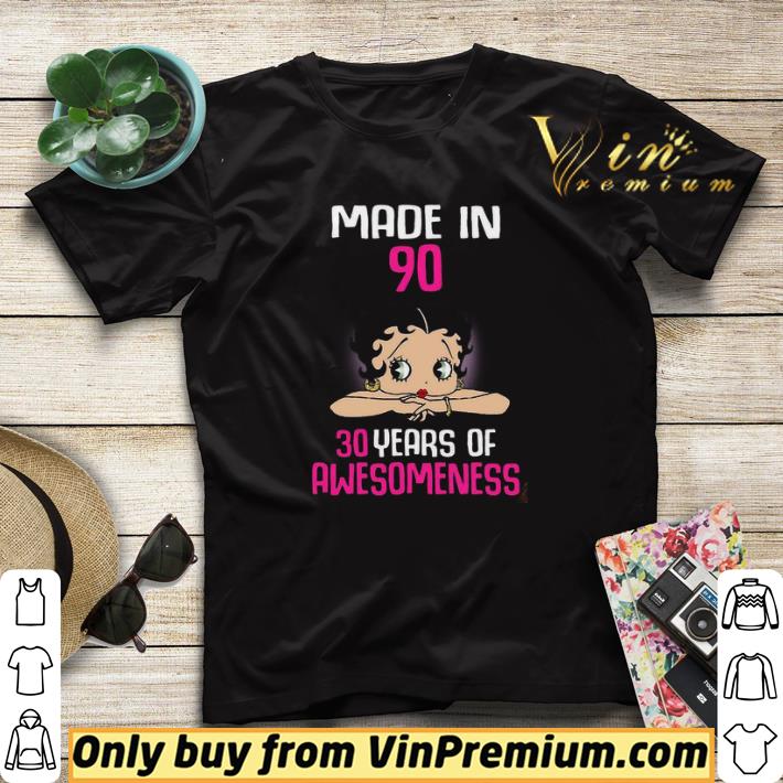 efe8bae5 betty boop made in 90 30 years of awesomeness shirt sweater 4 - Betty Boop Made In 90 30 Years Of Awesomeness shirt sweater