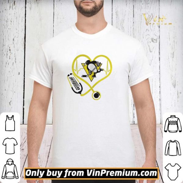 Nurse Stethoscope Love Heartbeat Pittsburgh Penguins shirt sweater