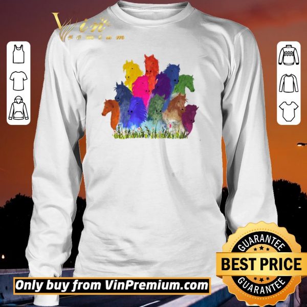 Official Horse Watercolor Flower shirt sweater