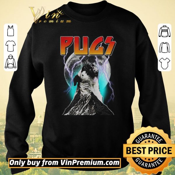Nice Pugs moon mountain lightning shirt sweater