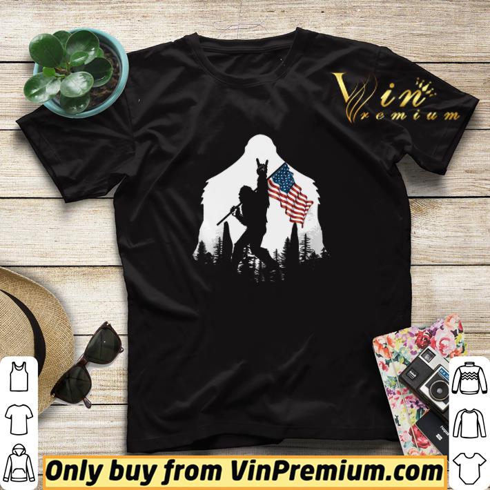 f8452d5d bigfoot rock and roll silhouette american flag shirt sweater 4 - Bigfoot Rock And Roll Silhouette American Flag shirt sweater