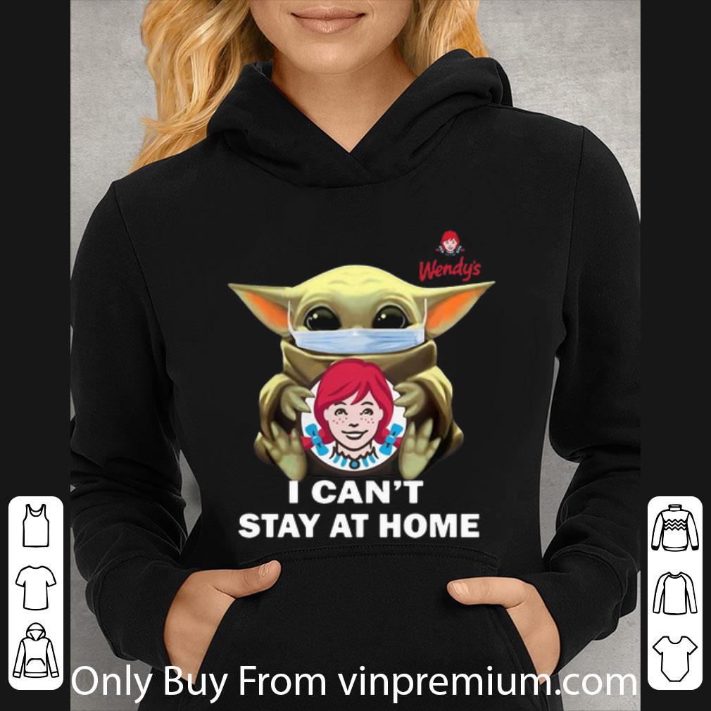 ff7e7ca7 original star wars baby yoda mask hug wendy s i can t stay at home shirt 4 - Original Star Wars Baby Yoda Mask Hug Wendy's I Can't Stay At Home shirt