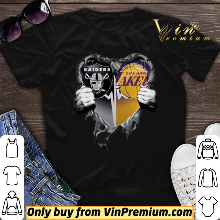 Blood inside Me Oakland Raiders and Los Angeles Lakers shirt sweater