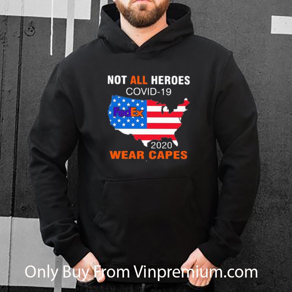 091f53b9 nice not all heroes covid 19 fedex 2020 wear capes map american flag shirt 4 - Nice Not All Heroes Covid-19 Fedex 2020 Wear Capes Map American Flag shirt