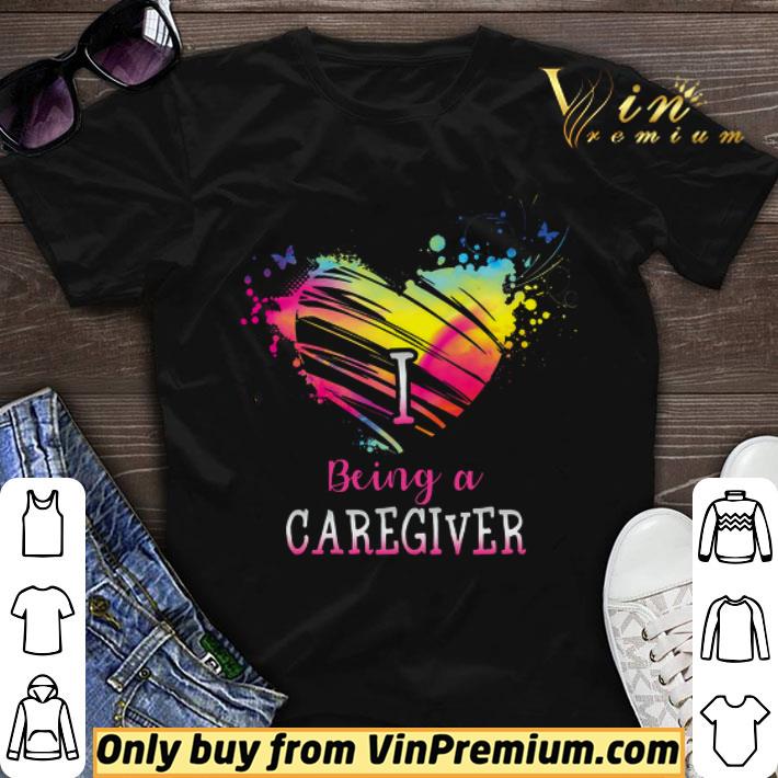 Heart I Being A Caregiver Watercolor shirt sweater
