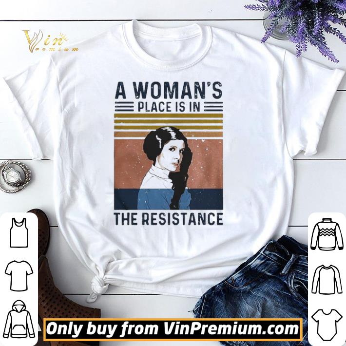 Carrie Fisher guns A woman’s place is in the resistance vintage shirt sweater