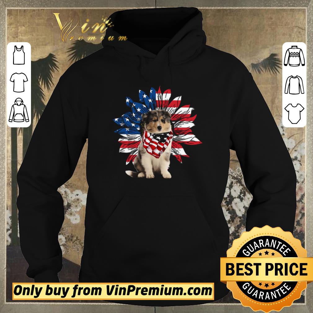 25ea791b hot rough collie sunflowers american flag shirt sweater 4 - Hot Rough Collie Sunflowers American Flag shirt sweater