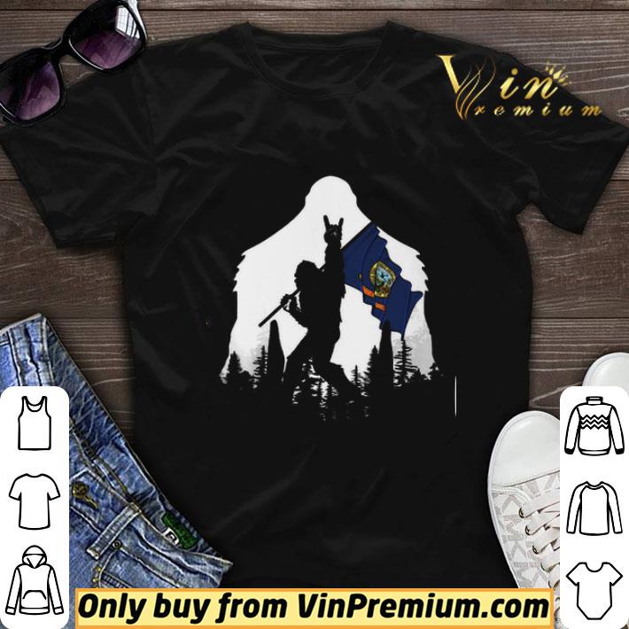 Bigfoot Rock And Roll Idaho Flag shirt sweater