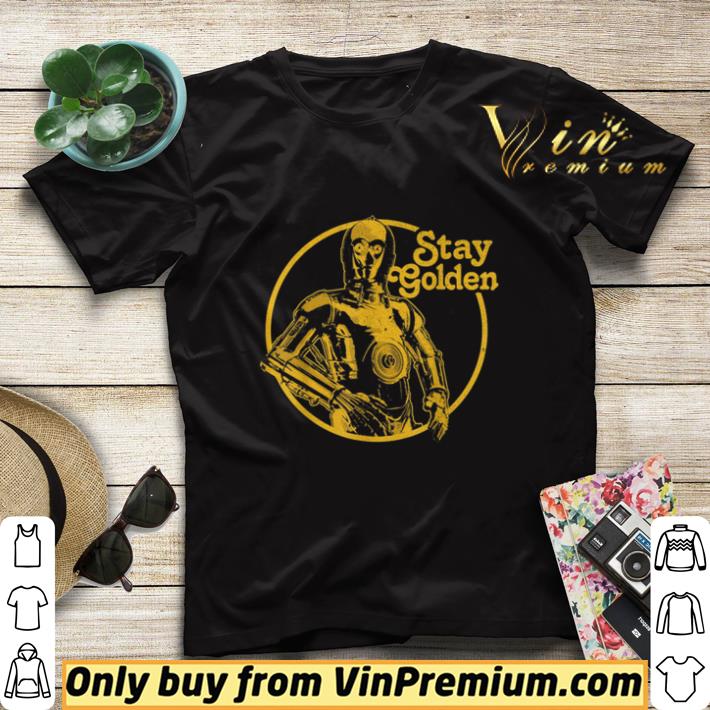 3181d46f star wars c 3po stay golden text portrait shirt sweater 4 - Star Wars C-3PO Stay Golden Text Portrait shirt sweater