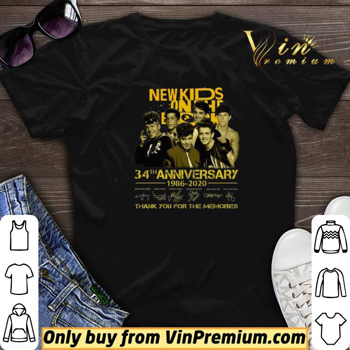 New Kids On The Block 34th Anniversary 1986 2020 Thank You For The Memories Signatures shirt sweater