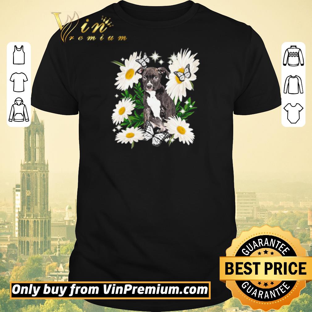 Nice Staffordshire Bull Terrier Dog Daisy flower Classic shirt sweater