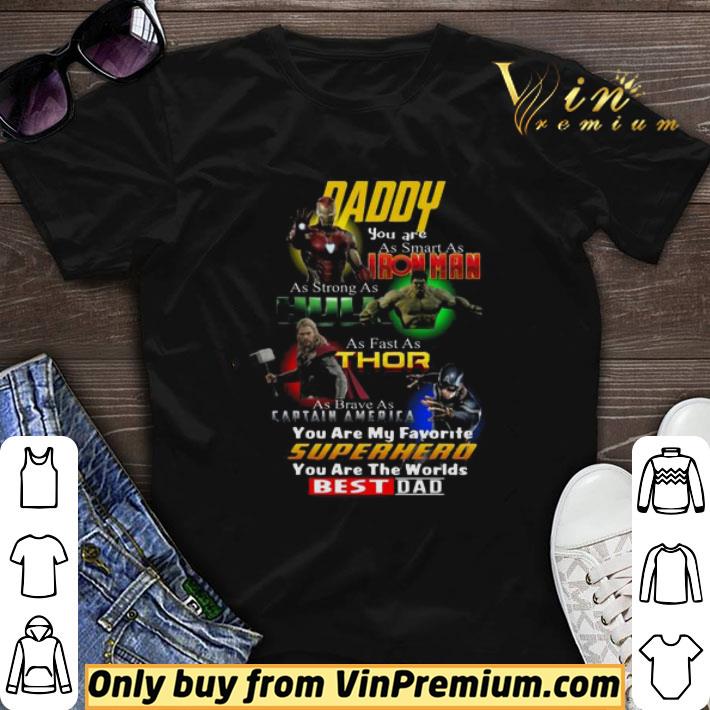 Daddy You are as smart as Ironman as strong as Hulk Superhero Best Dad shirt sweater