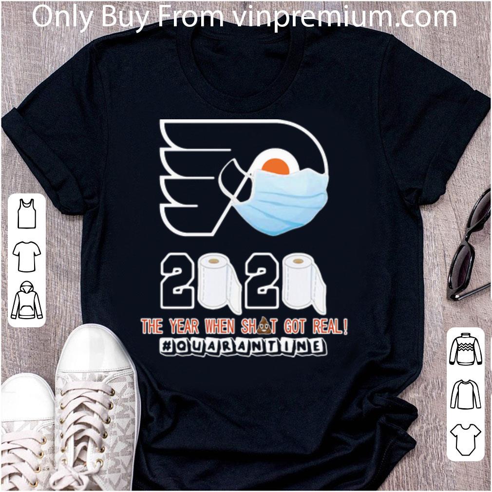 Awesome Philadelphia Flyers Mask 2020 The Year When Shit Got Real #quarantine shirt