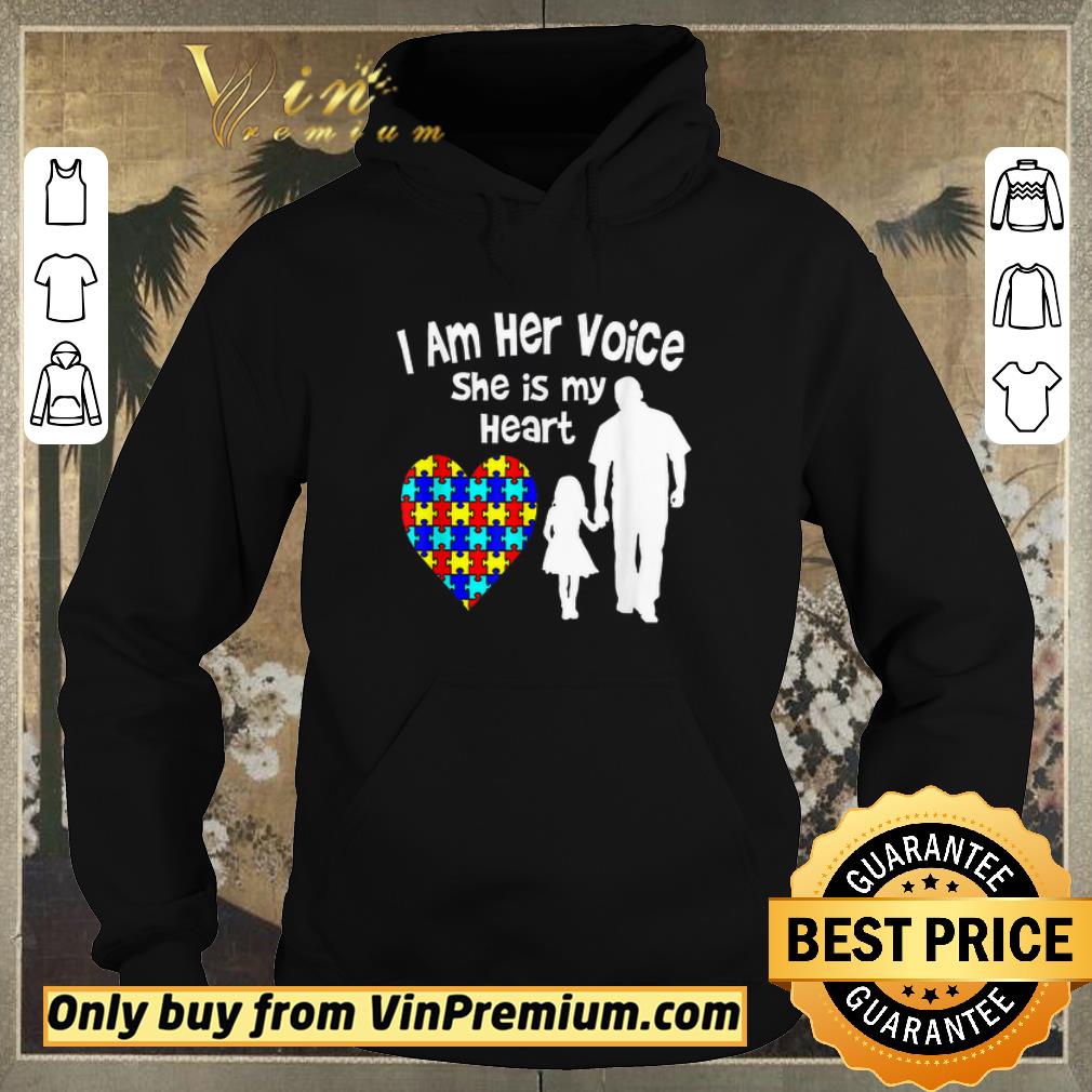 4de9a375 funny i am her voice she is my heart autism dad and daughter shirt sweater 4 - Funny I Am Her Voice She Is My Heart Autism Dad And Daughter shirt sweater