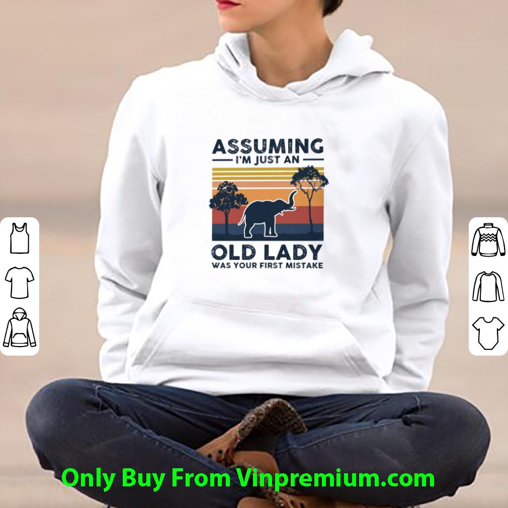 502c6cee great vintage elephant assuming i m just an old lady was your first mistake shirt 4 - Great Vintage Elephant Assuming I’m Just An Old Lady Was Your First Mistake shirt