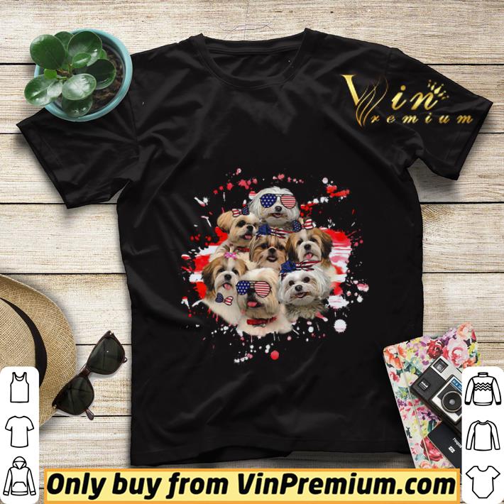 5080a4a1 shih tzu happy 4th of july american flag shirt sweater 4 - Shih Tzu Happy 4th Of July American Flag shirt sweater