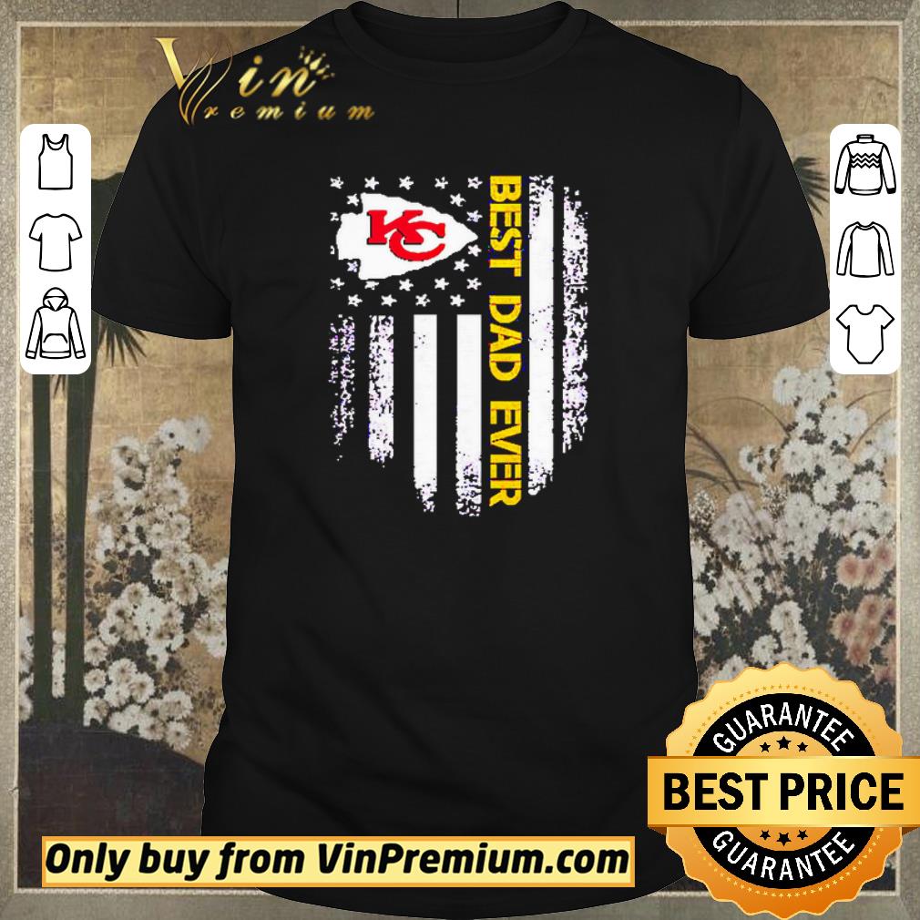Awesome Kansas City Chiefs best dad ever America Flag shirt sweater