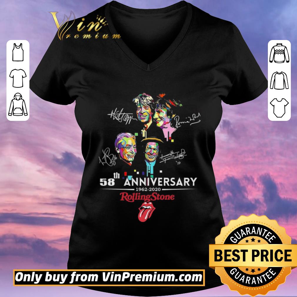 Nice 58th Anniversary 1962 2020 Rolling Stone Signature shirt sweater Nice 58th Anniversary 1962 2020 Rolling Stone Signature shirt sweater