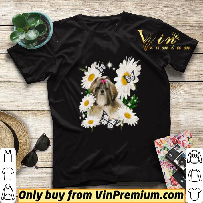 59d654f3 shih tzu dog daisy flower classic shirt sweater 4 - Shih Tzu Dog Daisy flower Classic shirt sweater